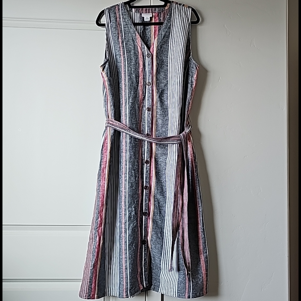 Liz Clairborne Linen Blend Sleeveless Maxi Dress
